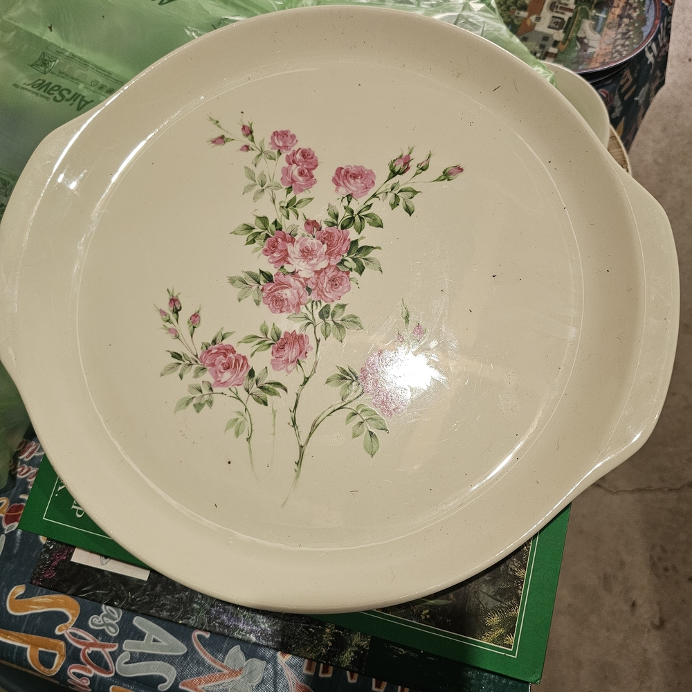 Floral Ceramic Serving Platter